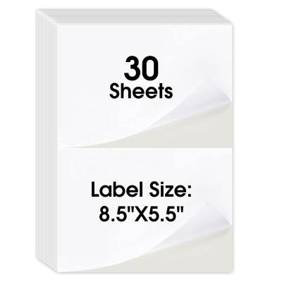 China MaxGear Barcode 8.5 x 5.5 inch 30 Sheets 60 Half Labels Sheet Shipping Address Labels for sale