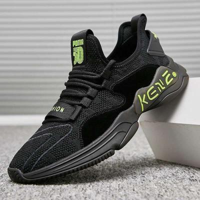 China Hot Selling Fashion Trend Fabric Uppers Breathable Men Running Sneakers for sale