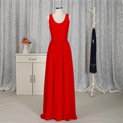 China Wholesale Anti-Static Lace Anti-Static Red Formal Ladies Long Evening Dress Dress For Special Occasion for sale