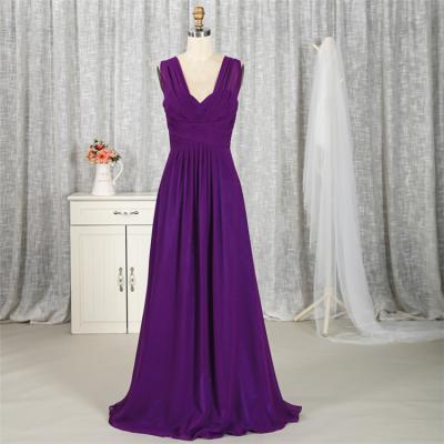 China Purple Long Bridesmaid Wedding Dress Elegant Anti-Static High Quality Wholesale Anti-Static for sale