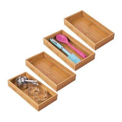 China Home Restaurant Hot Selling Large Capacity Natural Wood Durable Hotel Kitchen Tableware Storage Divided Wooden Wooden Tray Tray With The Compartment Storage for sale