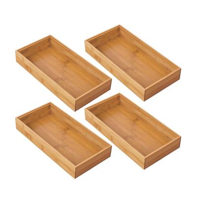 China Home Natural Acacia Wood Food Restaurant Hotel Nut Snack Tray Wooden Storage Tray For Living Room Candy Organized Storage Dish for sale