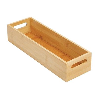 China Large Food Grade China Bamboo Kitchen Kitchen Wooden Storage Box for sale