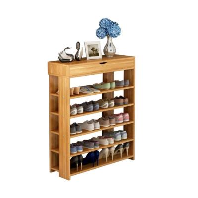 China Modern Hot Sale Cheap Custom Made Bamboo Shoe Rack Bench Wooden Multilayer Shoe Cabinet for sale