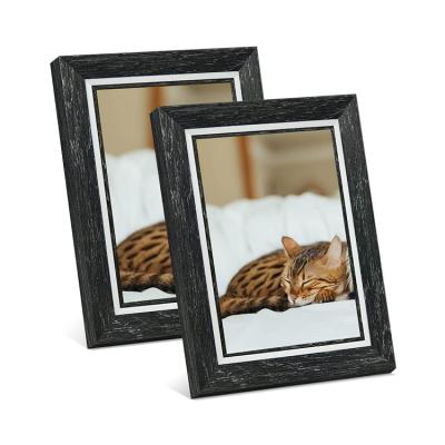 China 2 Pack Photo Wall Mounted Desktop Display Wall Mounted Simple Style Double Function Picture Frame Blackboard Frame for sale