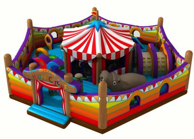 China Multi Color Circus Hippopotamus EN14960 Inflatable Fun Land for sale