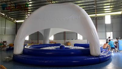 China Pool Sun Rain Cover Clear PVC 120kg Inflatable Water Island for sale