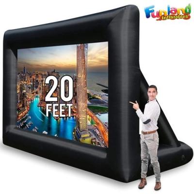 China 20ft Holiday Styling Blow Up TV Screen Inflatable Mega Cinema Projector Screen for Party​ for sale