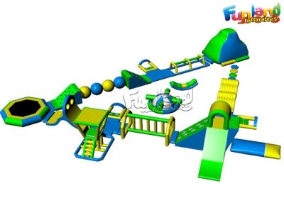 China Triangle Shape Water Slide Park Sport Game Playground Kids Inflatable Water Park for Lake for sale