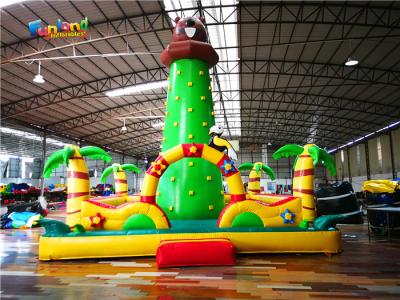 China Castle Rock Climbing Wall 10mHInflatable Sport Games for sale