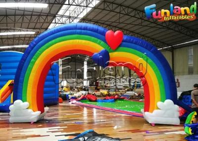 China Party Advertising Decoration Blow Up Archway Colorful Rainbow Inflatable Arches for Kids for sale