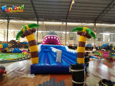 China Shark Theme Interactive Game 122kg Bungee Run Inflatable for sale