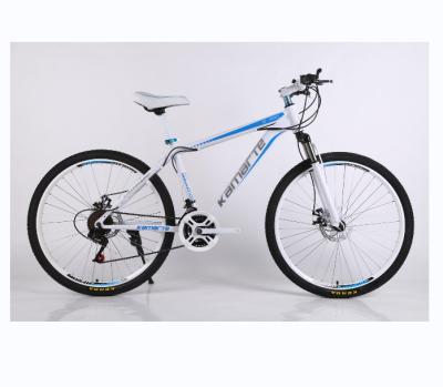 China Cheap hot mountain bike OEM sales high carbon steel material 21 24 27 speed full cycle suspension mountainbike for sale