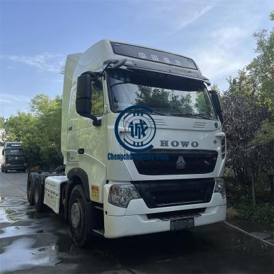 China Used CNHTC T7 6*4 CNG 410HP 7100x2496x3058mm Euro 5 Heavy Duty Tractor Truck Trailer Head for sale