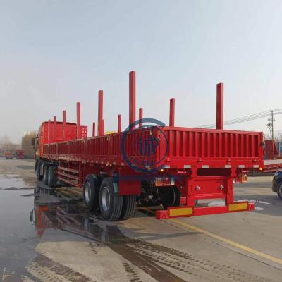 China Cargo Loading 2 Axles 50 Tons Loading Capacity OEM Single Side Wall Semi Trailer Suspension for sale