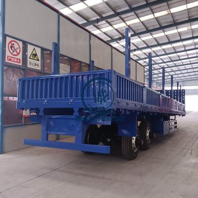 China Truck Trailer OEM Service Customized Semi Trailer 2/3/4 Axles Air Suspension Drum Braking Side Wall Semi Trailer for sale