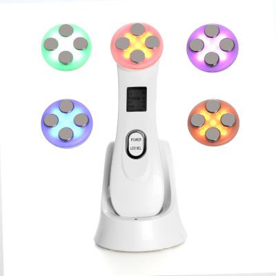 China Wrinkle Remover New RF EMS Beauty Equipment 5 in 1 Face Lifting Tighten Wrinkle Removal Skin Care Face Massager RF Peel Tightening Machine for sale