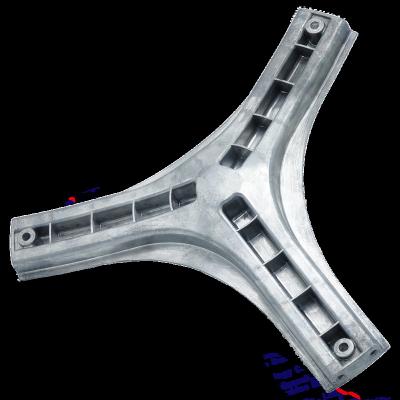 China Die Casting Drum Spider Aluminum Die Casting Front Loading Tripod Support Washing Machine Spare Parts for sale