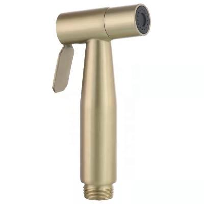 China Modern 304 Stainless Steel Gold Bathroom Handle Toilet Bidet Sprayer Brushed Shower for sale