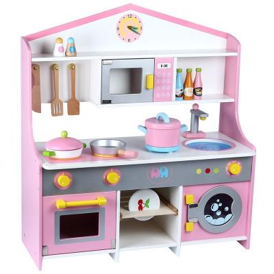 China Cheap Factory Wholesale Children Plastic Pretend Role Play Kids Wooden Play Kitchen Set Toy Great For Toddler for sale