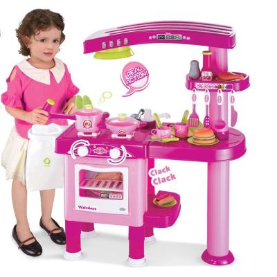 China Plastic Kid Pretend Educational Play Kitchen Toys Set For Girls Kids 2023 Style Big New for sale