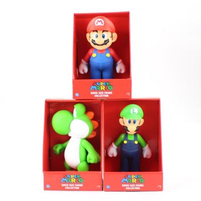 China Cartoon Toy Wholesale 23cm Game Big Mario Toy Mini Figures Super Mario Bros PVC Action Figures Mario Bros Color Box Packing for sale