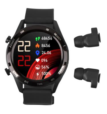 China 2022 In-ear New Arrivals BT Radio 2 In 1 Smartwatch TWS Earphone P90 reloj hombre Smart Watch With Earbuds for sale