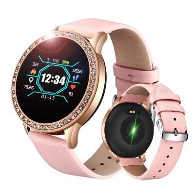 China BW0079 Newest Diamond Women Smart Watches Touch Screen With Heart Rate Blood Pressure Monitoring Smart BT Wristband for sale