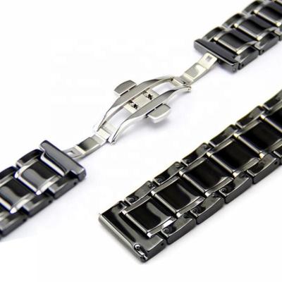 China Classy Ceramic Watch Bands Strap for Ceramic Watch Band AK-ML008 with Customizable Smart Watch Stainless Steel Strap for sale