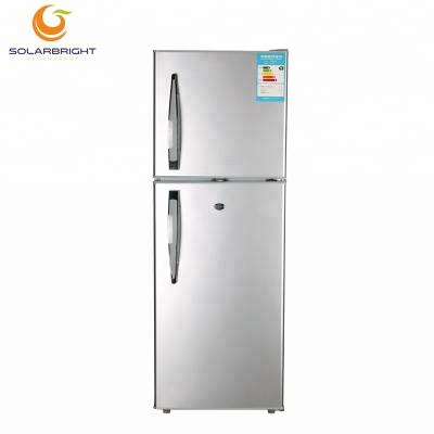 China COMPRESSOR 12V 24V 128L Fridge Solar Power DC Refrigerator with Solar Panel and Battery for sale