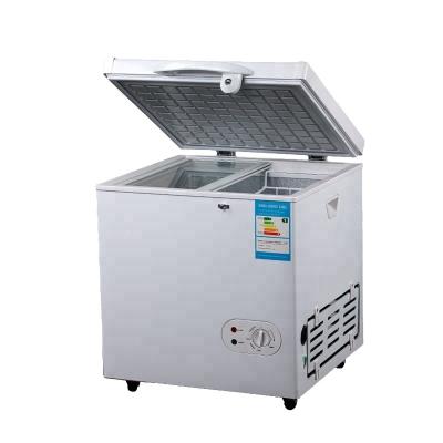 China Hotel 60L Energy Deep Chest Solar Powered DC 12v 24v Compressor Portable Fridge For Nigeria Solar DC Freezer for sale