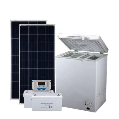 China DC Deep Compressor Hotel 162L 12V 24V Solar Fridge Chest Fridge Freezer for sale