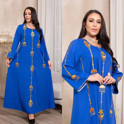 China abaya 2064 islamic embroidered muslim abaya dress turkish ethnic arabic kuwii abaya long dress Eid al-Fitr S-2XL for sale