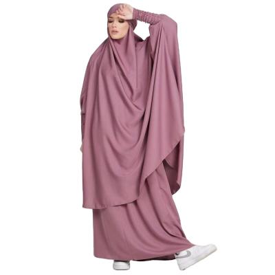 China High quality hot-selling muslim jilbab dress 3003 kuwii prayer dress French Nida free solid color jilbab for sale