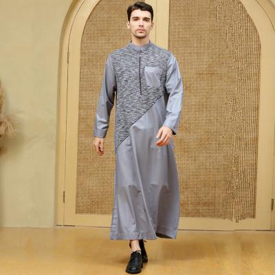 China islamic clothing 52\54\56\58\60 thobe men's clothing 9005 kuwii men's long robe Autumn New Design Muslim Embroidered muslim islamic men abaya for sale