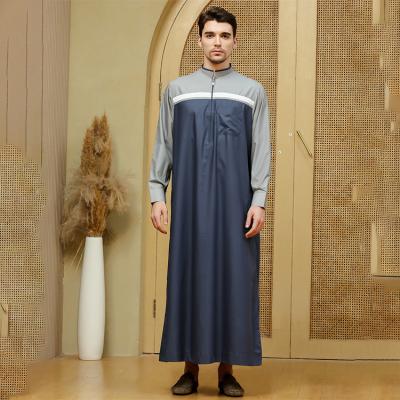 China 9006 kuwii middle east dubai muslim embroidered islamic clothing 52\54\56\58\60 men muslim abaya thobe daffah robe men long robe men islamic clothing for sale