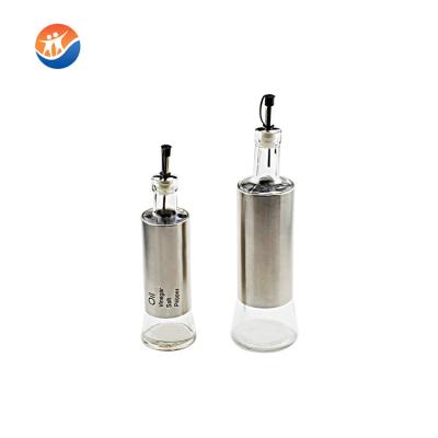 China Wholesale Freshness Preservation Glass Oil Bottle With Custom Metals Coating for sale