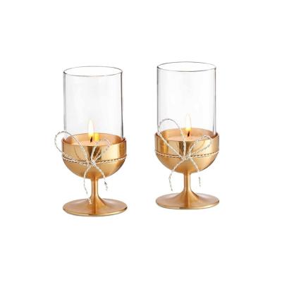 China Religious Activities Best Selling High Borosilicate Glass Candle Holders Cheap Wine Glass for sale