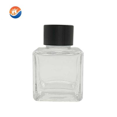 China Fashionable Clear 30ml Cosmetics Diffuser Aromatherapy Essential Oil Glass Bottle Perfume Bottle With Screw Lid for sale