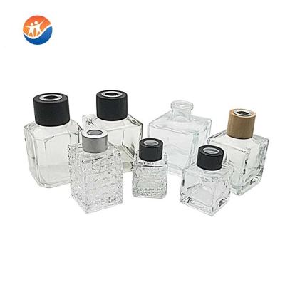 China 50ml 70ml 120ml 250ml Square Fashionable Empty Aromatherapy Tubular Glass Diffuser Perfume Bottle for sale