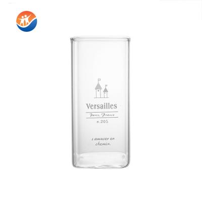 China Custom Special High Borosilicate Square Milk Transparent Glass Eco-freindly Manufacturer for sale