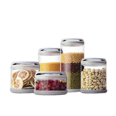 China Eco-freindly high borosilicate glass food storage jar spice storage jar for sale