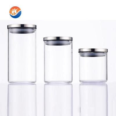 China Eco-freindly Style Simple High Clear Borosilicate Glass Heat Resistant Jar for sale