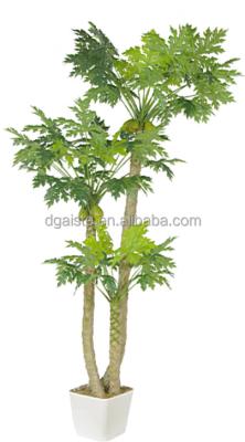 China The tree EY8452-50-3WS indoor decoration plant 3m of the real touch high destiny green plant plastic plant traverller of the large size papaya traveler for sale