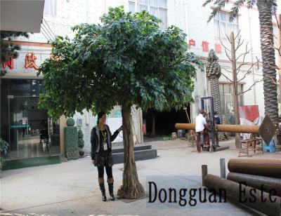 China eco-friendly cheapbig plastic artificial foliage banyan treel ficus ornamental trees for decor for sale