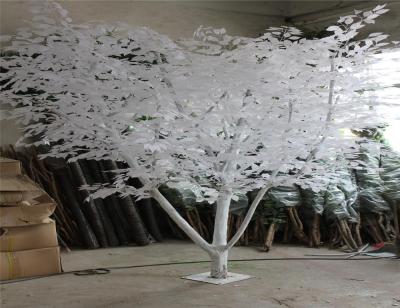 China Hot Sale Fiberglass Banyan Trees Artificial White Plastic Banyan Trees for sale