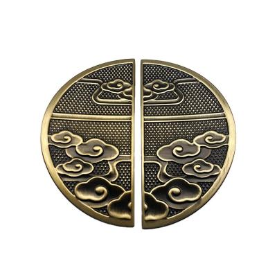 China Chinese Auspicious Cloud Pull Chinese Symmetrical Side Wardrobe Cabinet Door Cabinet Drawer Handle Zinc Alloy Zinc Alloy Half for sale