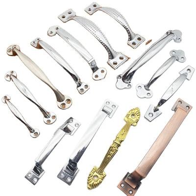 China Modern Hot Simple Self Tapping Screws Zinc Alloy Zinc Alloy Installation Without Holes Chrome Wardrobe Handles Door Handle Pull for sale