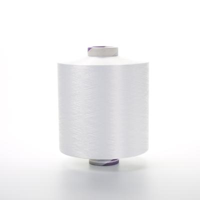 China DTY Polyester Yarns 300D / 96F SIM S Sustainable Raw White S Twist Yarn For Automated Knitting Machine Basic Flat Yarn for sale