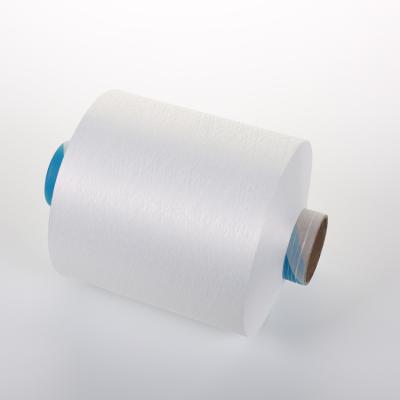 China High Sustainable Semi Matte 100% DTY Polyester 150D/48F Raw White Blended for sale